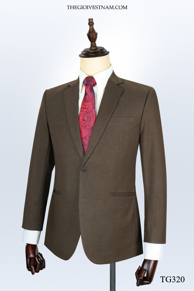 Bộ Suit Nâu Đậm Hai Nút Classic Fit TGS320 #1